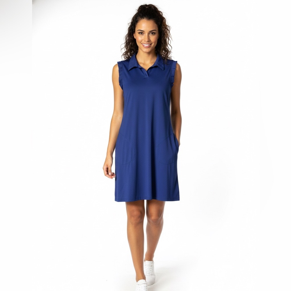 GOTTEX, Pullover Sleeveless Polo Style Sports/Tennis/Golf Dress, Pockets, Large